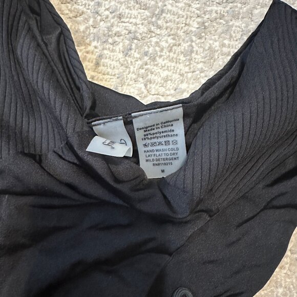 Beach Bunny 3-pc swimwear skylar wrap High Neck Halter Swim top bottom black - Picture 7 of 16